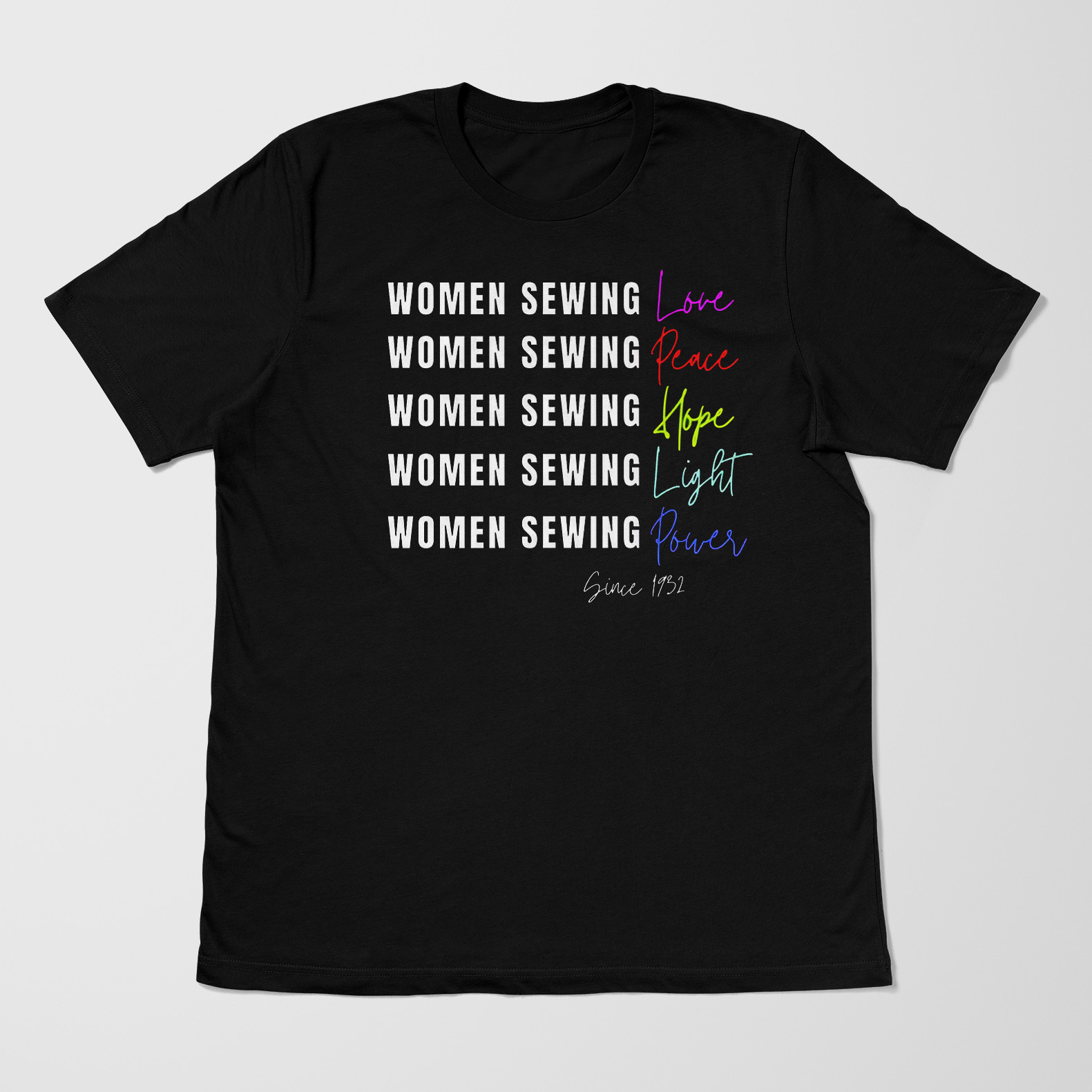 women sewing t-shirt